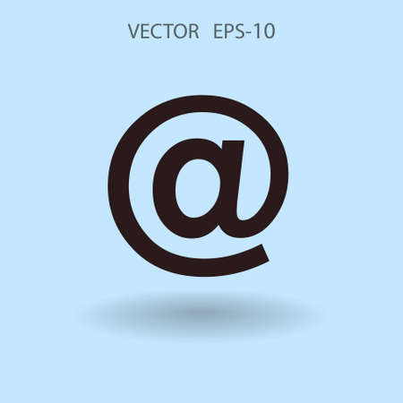 Flat icon of email. vector illustrationのイラスト素材