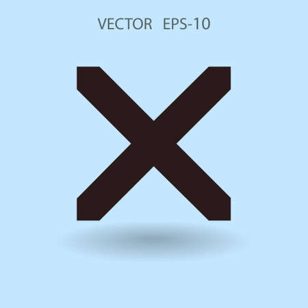 Flat  icon of prohibit. vector illustrationのイラスト素材