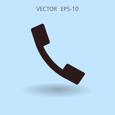 Flat icon of a phone. vector illustrationのイラスト素材