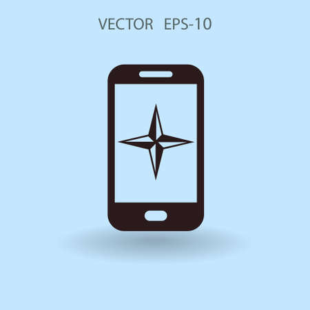 Flat icon of smartphone. vector illustrationのイラスト素材