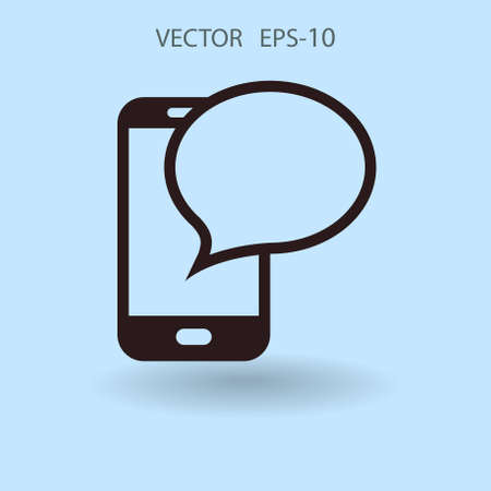 sms icon. vector illustrationのイラスト素材