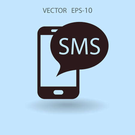 sms icon. vector illustrationのイラスト素材