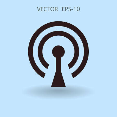 Flat icon of wifi. vector illustrationのイラスト素材