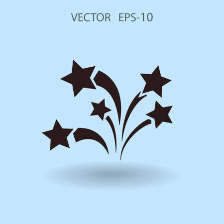 Flat a firework icon. Vector.のイラスト素材