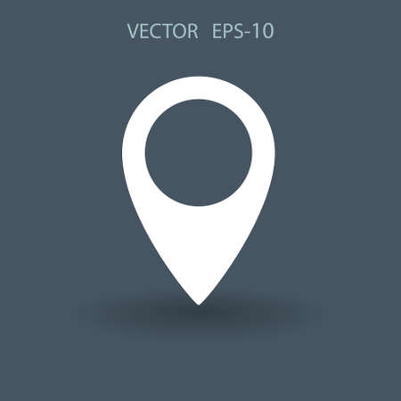Flat icon of marker. vector illustrationのイラスト素材