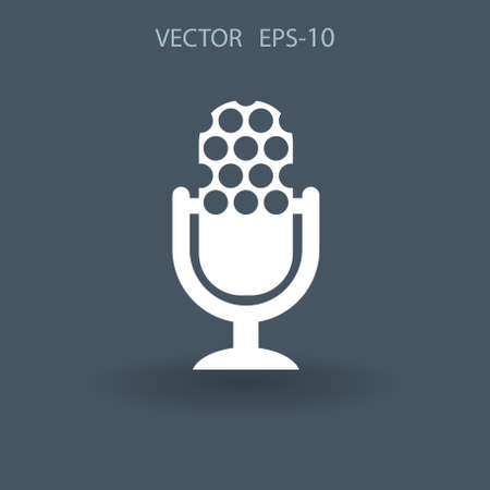microphone icon. vector illustrationのイラスト素材