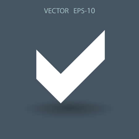 Flat icon of check box. vector illustrationのイラスト素材