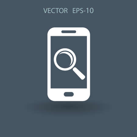 mobile search. vector illustrationのイラスト素材