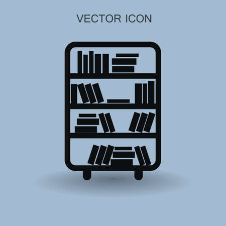 shelves with books vector illustrationのイラスト素材