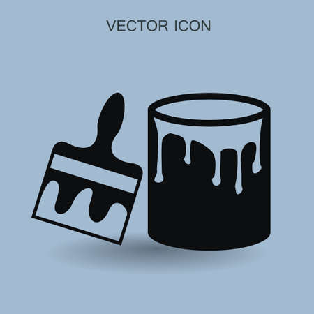 paint brush icon vector illustrationのイラスト素材