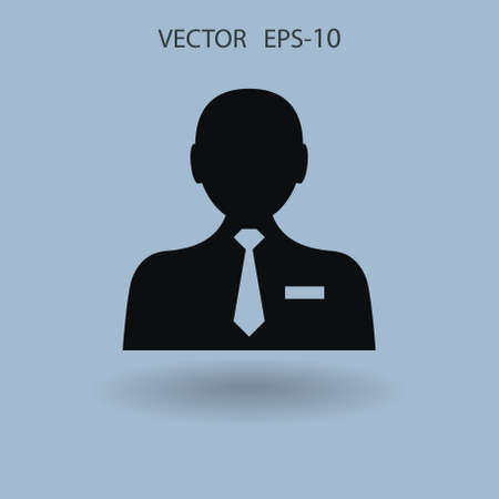 Flat icon of businessman. vector illustrationのイラスト素材