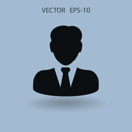 Flat icon of businessman. vector illustrationのイラスト素材