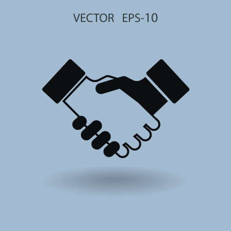 Flat  icon of heandshake. vector illustrationのイラスト素材