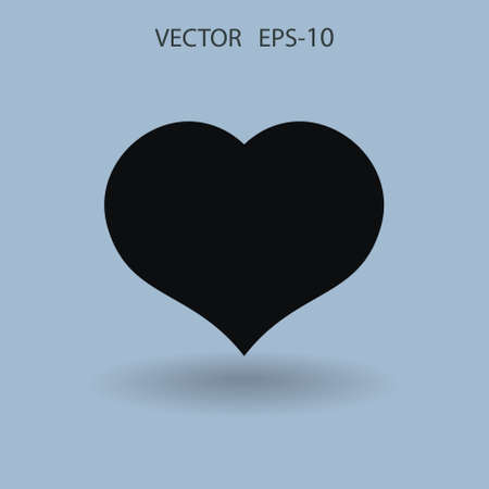 Flat icon of heart. vector illustrationのイラスト素材