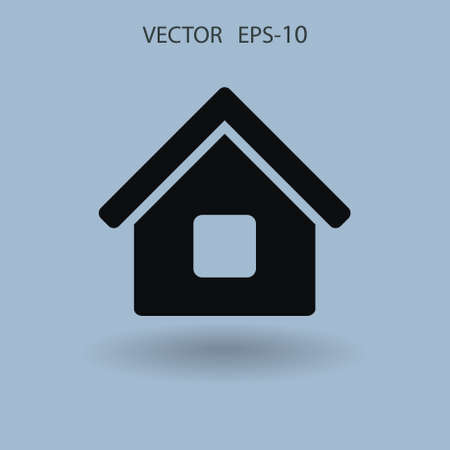 Flat icon of home. vector illustrationのイラスト素材