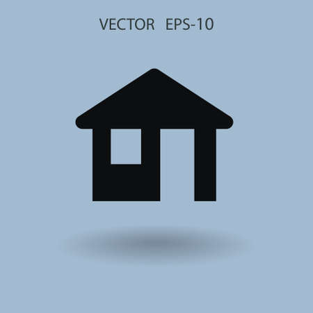 Flat icon of home. vector illustrationのイラスト素材