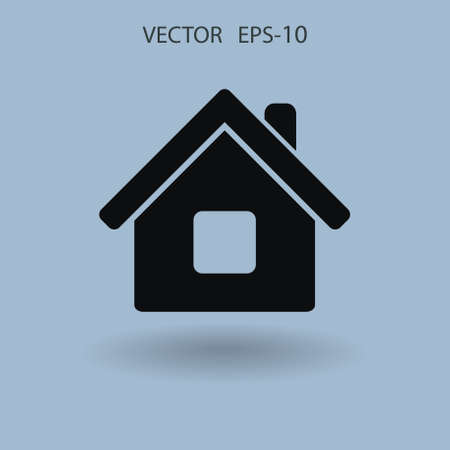 Flat icon of home. vector illustrationのイラスト素材