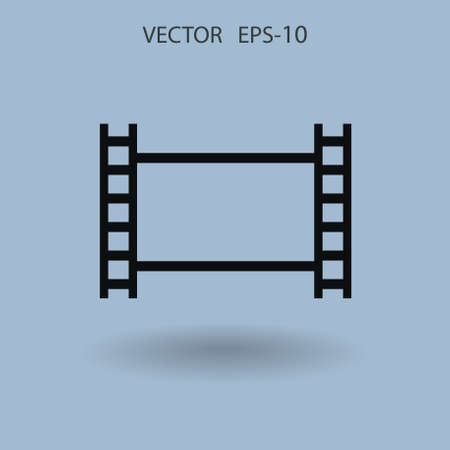 Flat icon of video. vector illustrationのイラスト素材