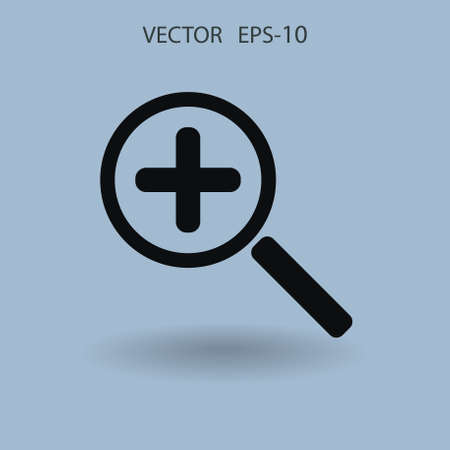 Zoom  icon. vector illustrationのイラスト素材