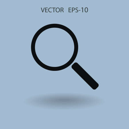 Flat icon of loupe. vector illustrationのイラスト素材
