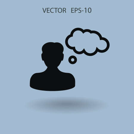 Flat icon of businessman. vector illustrationのイラスト素材
