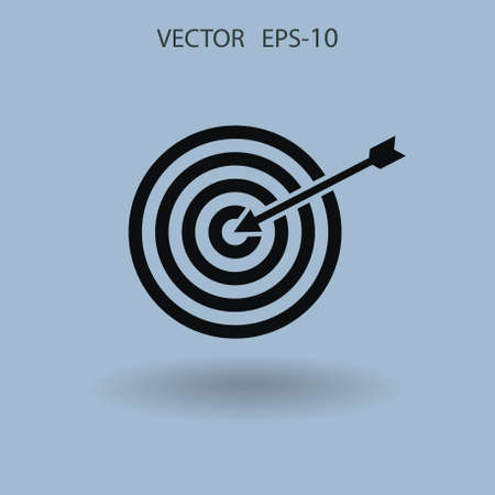 Flat icon of aim vector illustrationのイラスト素材