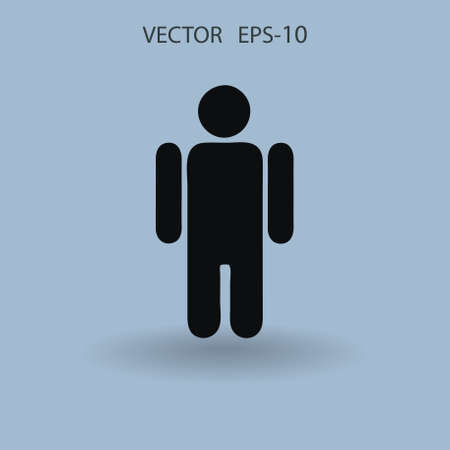 Flat icon of businessman. vector illustrationのイラスト素材