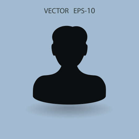 Flat icon of businessman. vector illustrationのイラスト素材