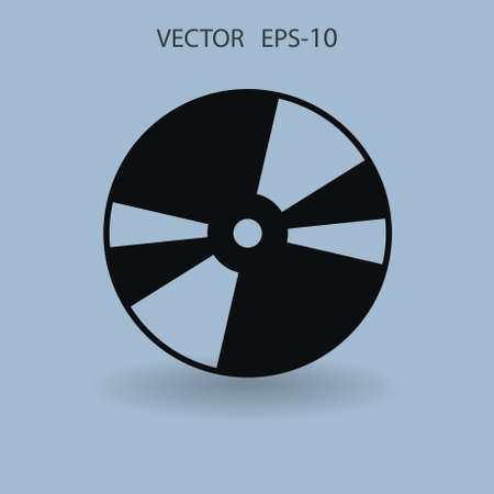 Flat  icon of DVD disc. vector illustrationのイラスト素材