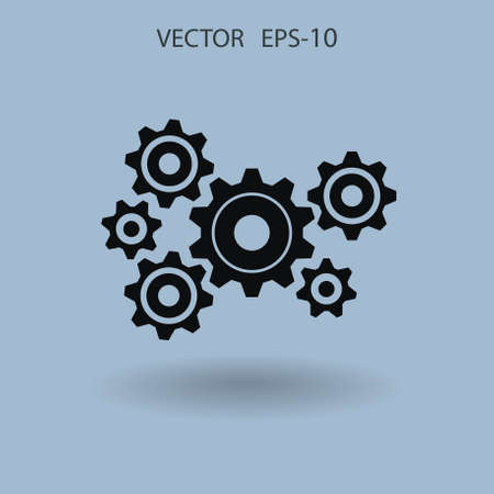 Gears icon. vector illustrationのイラスト素材