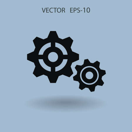 Gears icon. vector illustrationのイラスト素材