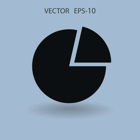 Flat icon of finance graph. vector illustrationのイラスト素材