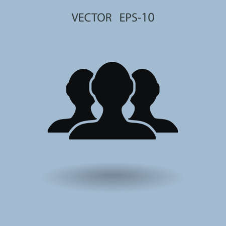 Flat icon of team work. vector illustrationのイラスト素材
