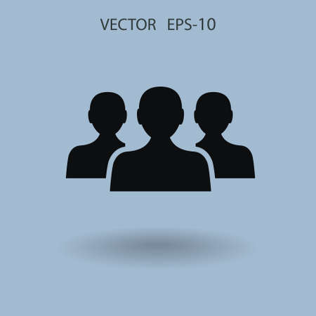 Flat icon of team work. vector illustrationのイラスト素材