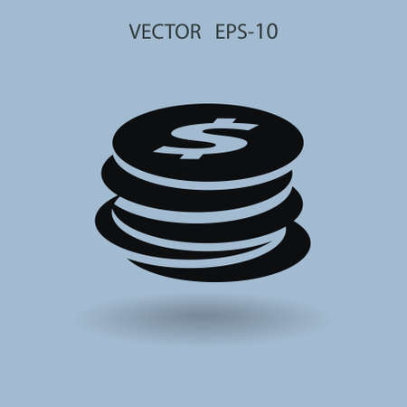 Flat icon of money. vector illustrationのイラスト素材