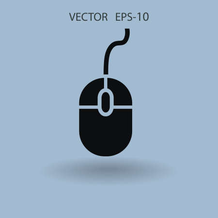 Flat icon of mouse. vector illustrationのイラスト素材