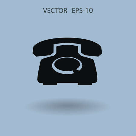 Flat icon of a phone. vector illustrationのイラスト素材
