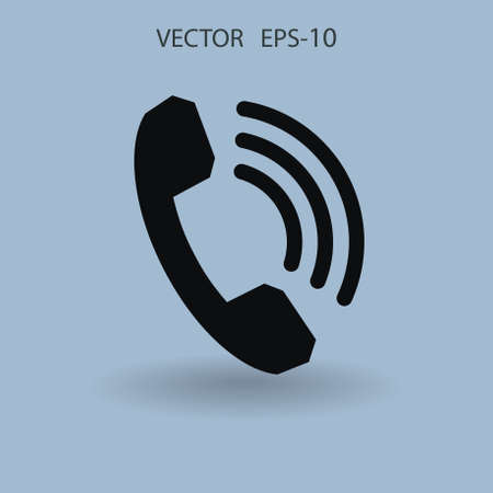 Flat icon of a phone. vector illustrationのイラスト素材