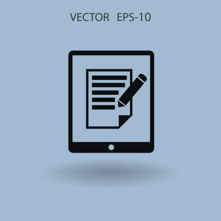 Touchpad notes icon. vector illustrationのイラスト素材
