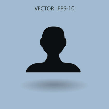 Flat icon of businessman. vector illustrationのイラスト素材