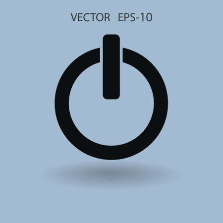 Flat icon of power. vector illustrationのイラスト素材