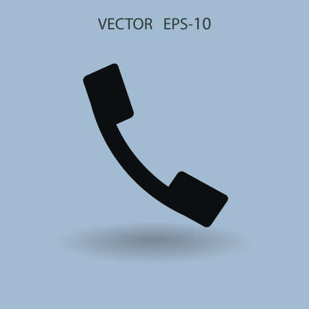 Flat icon of a phone. vector illustrationのイラスト素材