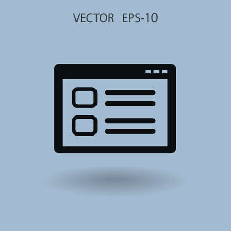 Flat Web window icon, vector illustrationのイラスト素材