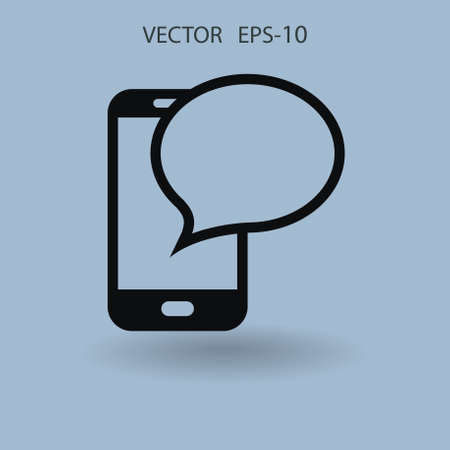SMS icon. vector illustrationのイラスト素材