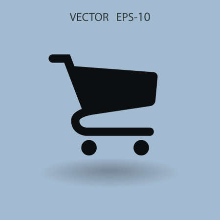 Flat icon of shopping chart. vector illustrationのイラスト素材