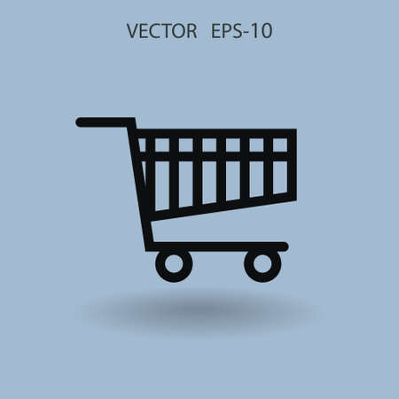 Flat icon of shopping chart. vector illustrationのイラスト素材