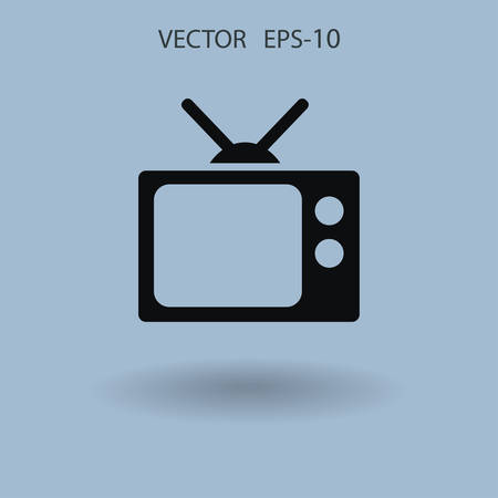 Flat icon of tv. vector illustrationのイラスト素材