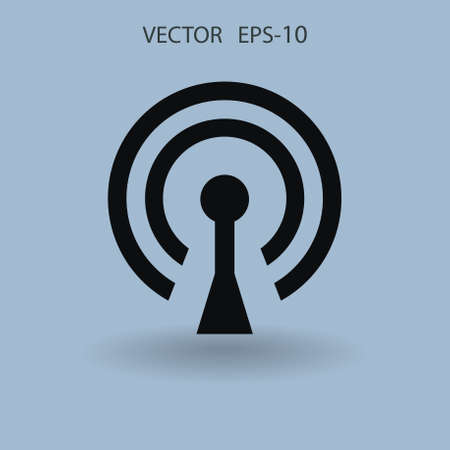 Flat icon of wifi. vector illustrationのイラスト素材