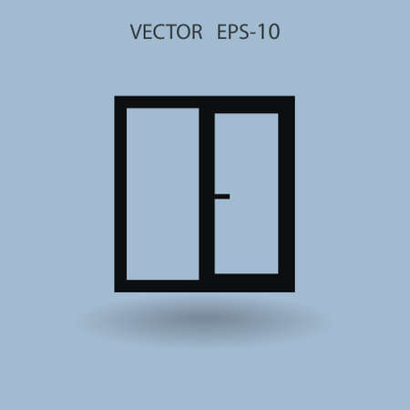 Flat Window icon, vector illustrationのイラスト素材