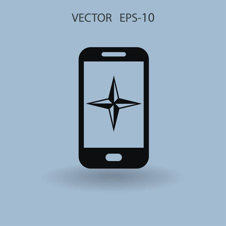 Flat icon of smartphone. vector illustrationのイラスト素材